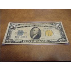 1934-A $10 SILVER CERTIFICATE NORTH AFRICA
