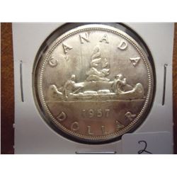 1957 CANADA SILVER DOLLAR