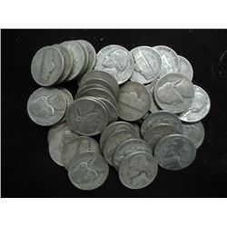 INVESTOR LOT OF 40-35% SILVER JEFFERSON WAR NICS