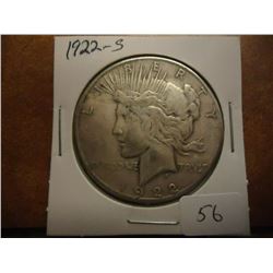 1922-S PEACE SILVER DOLLAR