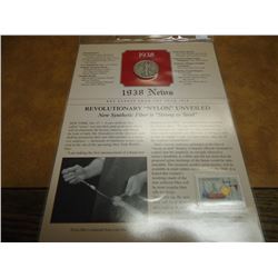 1938 WALKING LIBERTY HALF DOLLAR & STAMP SET