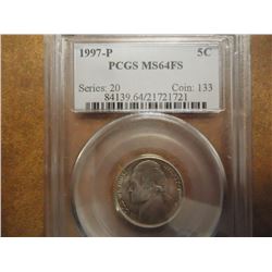 1997-P JEFFERSON NICKEL PCGS MS64FS