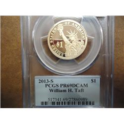 2013-S TAFT DOLLAR PCGS PR69DCAM