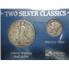 Image 1 : 1941 MERCURY DIME & 1937 WALKING LIBERTY HALF $