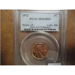 1972 LINCOLN CENT PCGS MS65RD