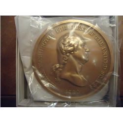 US MINT LIST MEDAL #101 3" BRONZE GEORGE WASH.