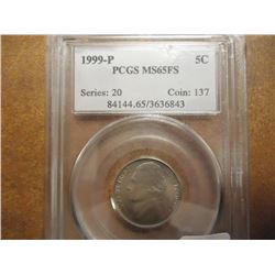 1999-P JEFFERSON NICKEL PCGS MS65FS