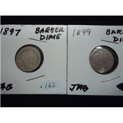 1897 & 1899 BARBER DIMES