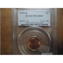 1970-D LINCOLN CENT PCGS MS64RD