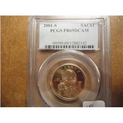 2001-S SACAGAWEA DOLLAR PCGS PR69 DCAM