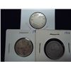 Image 1 : 1918,29 & 34 CANADA SILVER 25 CENTS