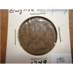 1749 ENGLISH HALF PENNY