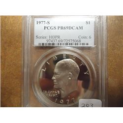 1977-S IKE DOLLAR PCGS PR69 DCAM