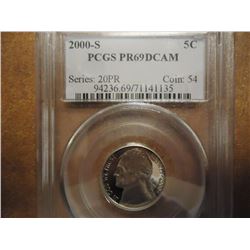 2000-S JEFFERSON NICKEL PCGS PR69 DCAM