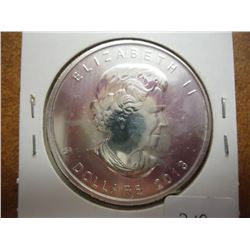 2013 CANADA SILVER $5 MAPLE LEAF UNC