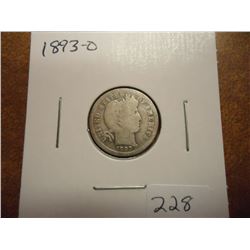 1893-O BARBER DIME (SEMI-KEY)