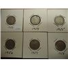 Image 1 : 1953-58 GREAT BRITAIN 6 PENCE, 6 COINS