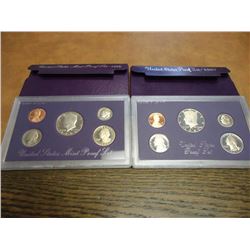 1987 & 1989 US PROOF SETS (WITH BOXES)