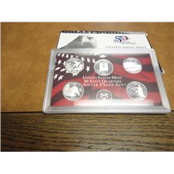 2008 SILVER US 50 STATE QUARTERS PROOF SET W/BOX