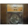 Image 1 : 1937-B SWISS SILVER 5 FRANC ANACS MS63
