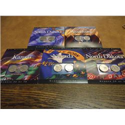 5 ASSORTED 50 STATE QUARTER P & D UNC SETS