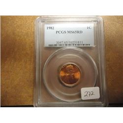 1982 LINCOLN CENT PCGS MS65RD