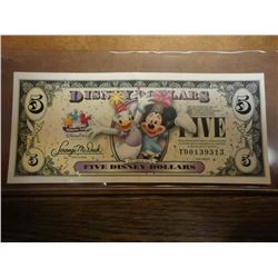 2009 $5 DISNEY DOLLARS