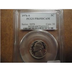 1976-S JEFFERSON NICKEL PCGS PR69 DCAM