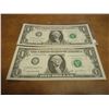 Image 1 : 2-2003-A $1 FRN'S LOW CONSECUTIVE SERIAL 'S UNC