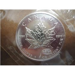 2000 CANADA $5 SILVER MAPLE LEAF UNC WITH