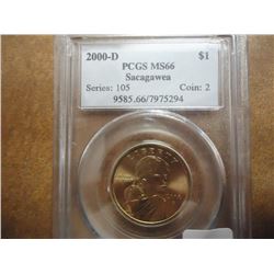 2000-D SACAGAWEA DOLLAR PCGS MS66
