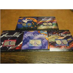 5 ASSORTED 50 STATE QUARTER P & D UNC SETS