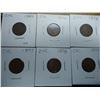 Image 1 : 1883,1895,1896,97,98 & 1899 INDIAN HEAD CENTS