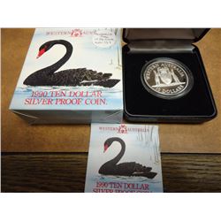 1990 WESTERN AUSTRALIA $10 SILVER PF COIN