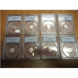 8 PCGS PR69 DCAM SILVER ROOSEVELT DIMES