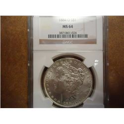 1884-O MORGAN SILVER DOLLAR NGC MS64