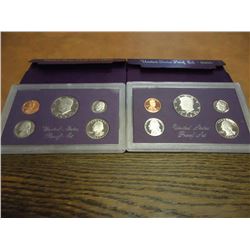 1985 & 1987 US PROOF SETS (WITH BOXES)