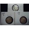 Image 1 : 1956-D,57-D & 58-D SILVER ROOSEVELT DIMES