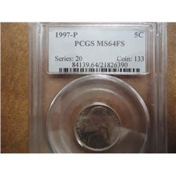 1997-P JEFFERSON NICKEL PCGS MS64FS