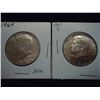 Image 1 : 1964 & 64-D 90% SILVER KENNEDY HALF DOLLARS