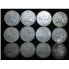 Image 1 : 12 ASSORTED 1942-1965 CANADIAN SILVER 25 CENTS