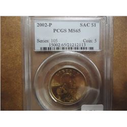 2002-P SACAGAWEA DOLLAR PCGS MS65