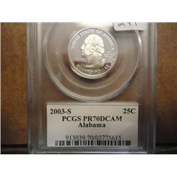2003-S ALABAMA QUARTER PCGS PR70 DCAM