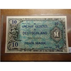 1944-F GERMANY  10 MARK RETAIL IS $45.00