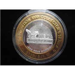 CASINO $10 SILVER TOKEN (UNC) ONEIDA BINGO AND