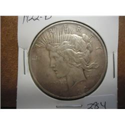 1922-D PEACE SILVER DOLLAR