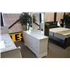 Image 2 : 5 PCS WHITE SOLID WOOD KING SIZE BEDROOM SUITE TOTAL RETAIL PRICE $3, 270