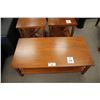 Image 2 : 3PCS CHERRY MISSION STYLE COFFEE TABLE & SIDE TABLE SET TOTAL RETAIL PRICE $520