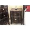 Image 2 : 8PCS DARK WOOD PADDED QUEEN SIZE BEDROOM SUIT TOTAL RETAIL PRICE $4,229