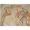 Image 2 : Alphonse Mucha Woman with Cathedral Art Nourveau Print